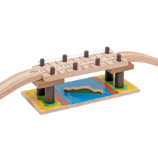 Bigjigs Rail fa szafari híd kreatív és készségfejlesztő