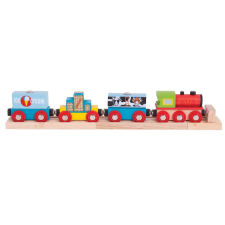Bigjigs Rail fa tehervonat szett kreatív és készségfejlesztő