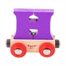 Bigjigs Rail fa vagon H betűvel kreatív és készségfejlesztő