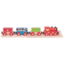 Bigjigs Rail fa vonat szett kreatív és készségfejlesztő