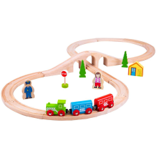 Bigjigs Rail fa vonatpálya 8-as kreatív és készségfejlesztő