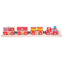 Bigjigs rail tűzoltó vonat és 3 sín vágány