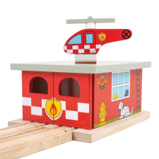 Bigjigs Rail tűzoltóállomás vágány