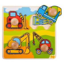 bigjigs toys építőipari gépes beillesztős puzzle puzzle, kirakós