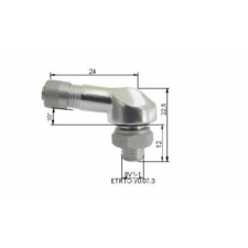 BIHR Ø8,5mm Alumínium Gumiabroncs Szelep Ezüst motor gumi