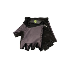 BikeFun Leader rövid ujjú kesztyű, fekete-szürke, M-es méret kerékpáros kesztyű