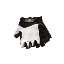 BikeFun Missy női rövid ujjú kesztyű, fekete-fehér, M-es méret kerékpáros kesztyű