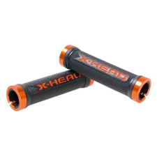 BikeFun X-HEAD Lock-on bilincses markolat, 130 mm, fekete, narancs bilinccsel kerékpár kormány
