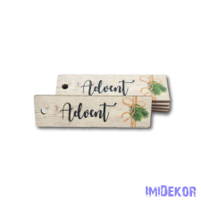  Biléta 5db/csomag 2x7,5cm - Advent Szürke dekorációs kellék