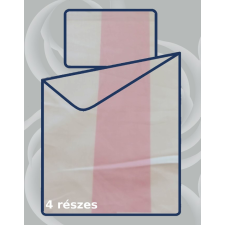 Billerbeck Bianka 4 részes pamut-szatén ágyneműhuzat, Pink-bézs csíkos (600) lakástextília