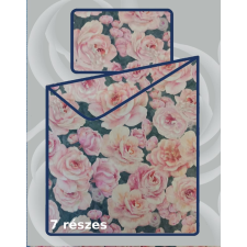 Billerbeck Bianka 7 részes pamut-szatén ágyneműhuzat, Pink Flowers (617) lakástextília