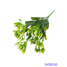  Bimbós műzöld csokor 32cm 3111 - Fehér dekorációs kellék