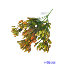  Bimbós műzöld csokor 32cm 3111 - Narancs dekorációs kellék