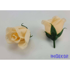  Bimbós rózsa selyemvirág fej M5,5 cm - Halvány Barack dekoráció