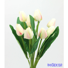 Bimbós tulipán 9 fejes selyem csokor 43cm - Halvány Rózsaszín dekoráció