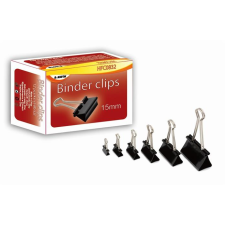 . Bindercsipesz, 15 mm, fekete hfc0832 gemkapocs, tűzőkapocs