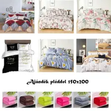 Bingoo 7 részes ágynemű garnitúra random + ajándék 150x200 pléddel lakástextília