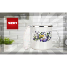 Bingoo BANQUET Zománcozott bögre műanyag fedővel LAVENDER 0,7L 13RMVEG07 bögrék, csészék