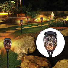 Bingoo Napelemes Solar Led lámpa láng mintákkal 96 LED XF-6006 kültéri világítás