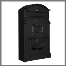Bingoo Postaláda 400x255x90mm, alumínium előlap, fekete HMB2540AB postaláda
