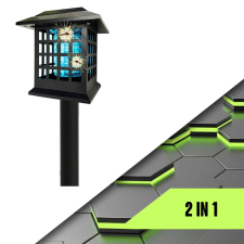 Bingoo Solar Monster Zapper napelemes rovarellenes lámpa, 2 az 1-ben, UV fénnyel elektromos állatriasztó