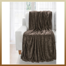 Bingoo Sötétbarna plüss pléd 180x200 hopebarna180x200 lakástextília