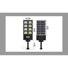 Bingoo Szuper Erős Kültéri Napelemes, Vízálló mozgásérzékelős Utcai Led Lámpa 800W kültéri világítás