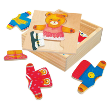 Bino fa puzzle Mackós öltöztetős 18 db puzzle, kirakós