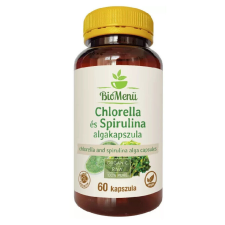 BIO Chlorella és spirulina alga kapszula 60db BioMenü vitamin és táplálékkiegészítő