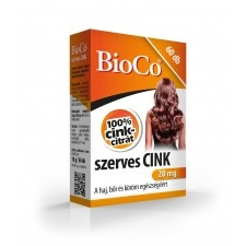 BioCo szerves cink tabletta 60 db vitamin és táplálékkiegészítő