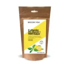 Biocom C-Vitamin+D3-Vitamin+MSM Italpor Utántöltő 400g vitamin és táplálékkiegészítő
