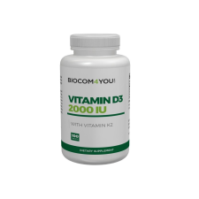Biocom Vitamin D3 2000 IU tabletta (K2 vitaminnal) 100db vitamin és táplálékkiegészítő