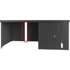 Biohort fénypanel Neo szerszámos ház oldalfalhoz 28 cm x 207 cm sötétszürke kerti tárolás
