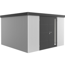 Biohort Neo 4D szerszámos ház 1.3-as változat kétszárnyú ajtó ezüst-sötétszürke kerti tárolás