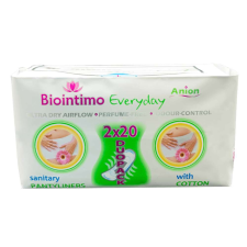 Biointimo ANION DUO-EVERYDAY anionos tisztasági betét 2x20DB intim higiénia