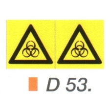  Biológiai veszély D53 információs címke