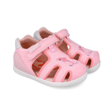 Biomecanics "első lépés" zárt orrú vászon szandál, delfines (23-26 méret) 252191-B032 (26)