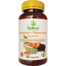  BioMenü bio kurkuma+fekete bors kapszula 60 db vitamin és táplálékkiegészítő