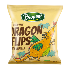 Biopont bio dragon flips kukorica snack valódi vaníliával 25 g reform élelmiszer