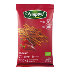 Biopont bio gluténmentes sóspálcika paprikás 45 g előétel és snack