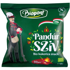 BioPont bio kukorica snack pandúr szív erős paprikás ízesítéssel 45 g reform élelmiszer