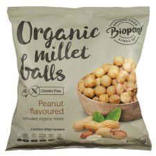 BioPont Biopont bio extrudált kölesgolyó földimogyorós 75 g reform élelmiszer