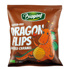 BioPont Dragon flips, Kukorica snack, sós-karamellás 25 g reform élelmiszer