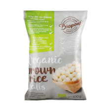 Biopont Kft. Biopont enyhén sós gluténmentes bio extrudált barna rizsgolyó 100g gluténmentes termék