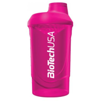 BioTech Átlátszó Wave Shaker - 600 ml magenta-pink fitness eszköz