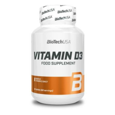 BioTech USA Vitamin, 60 tabletta, D3, BIOTECH USA (KHEBIOUSA29) vitamin és táplálékkiegészítő