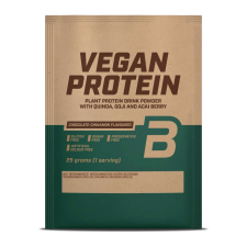  Biotech vegan protein csokoládé-fahéj ízű fehérje italpor 25 g vitamin és táplálékkiegészítő