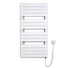 Birossi D lapos profilos törölközőszárító radiátor - fehér - 450x1222 mm fűtőtest, radiátor