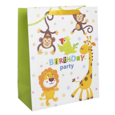 Birthday party ajándéktasak - állatos - 23x18 cm ajándéktasak