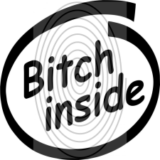 Bitch inside - autómatrica, autódekor autó dekoráció